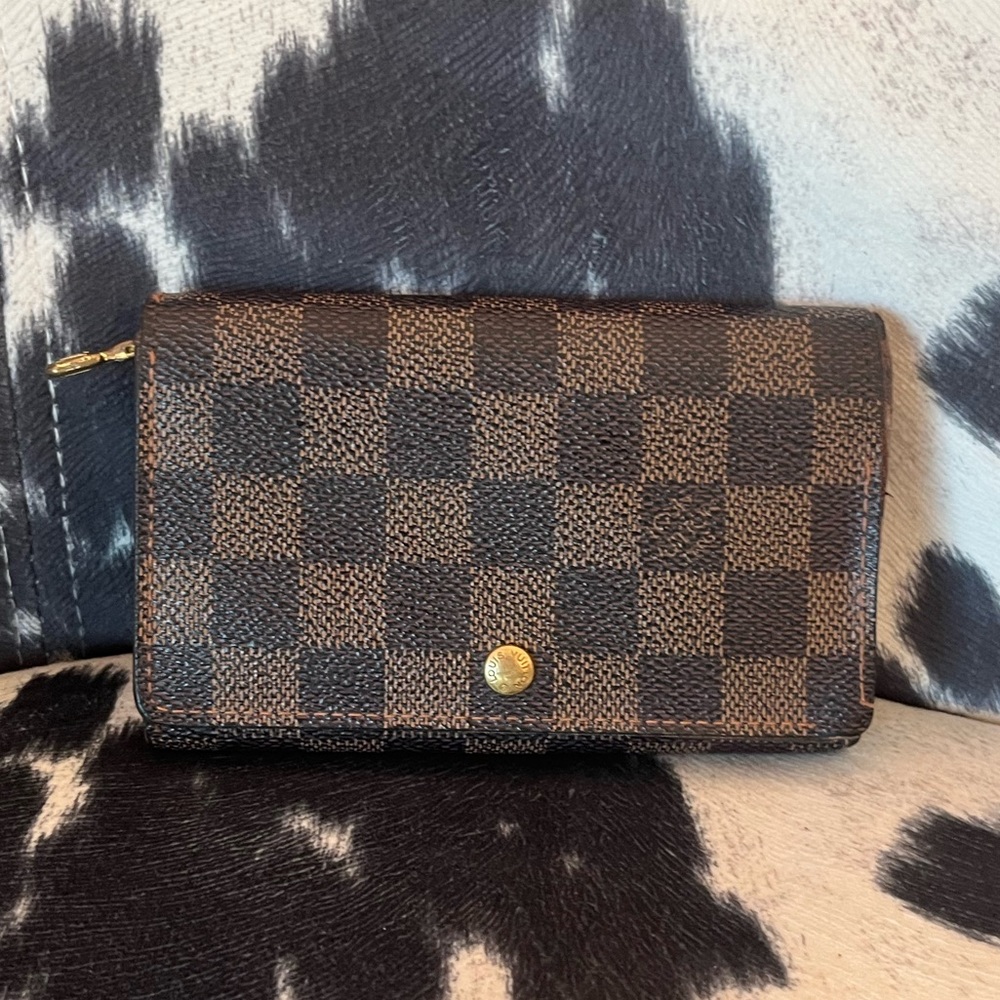 Checkered Brown Wallet
